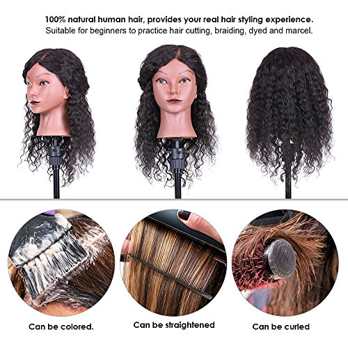 Cosmetology Mannequin Head Hairdressing Training Head for Hair Styling Practice Hair Braiding Dummy Head (03#)2