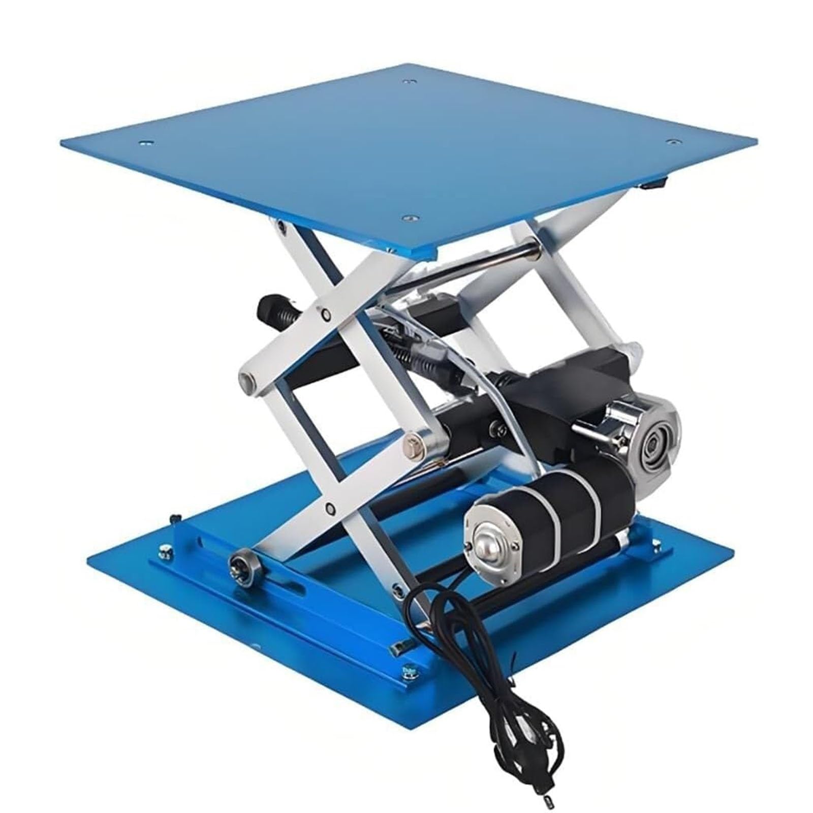 Plataforma elevadora eléctrica, gato de laboratorio de óxido de aluminio, soporta 30 kg, altura ajustable de 90-365 mm, ideal para experimentos de física y aplicaciones de investigación