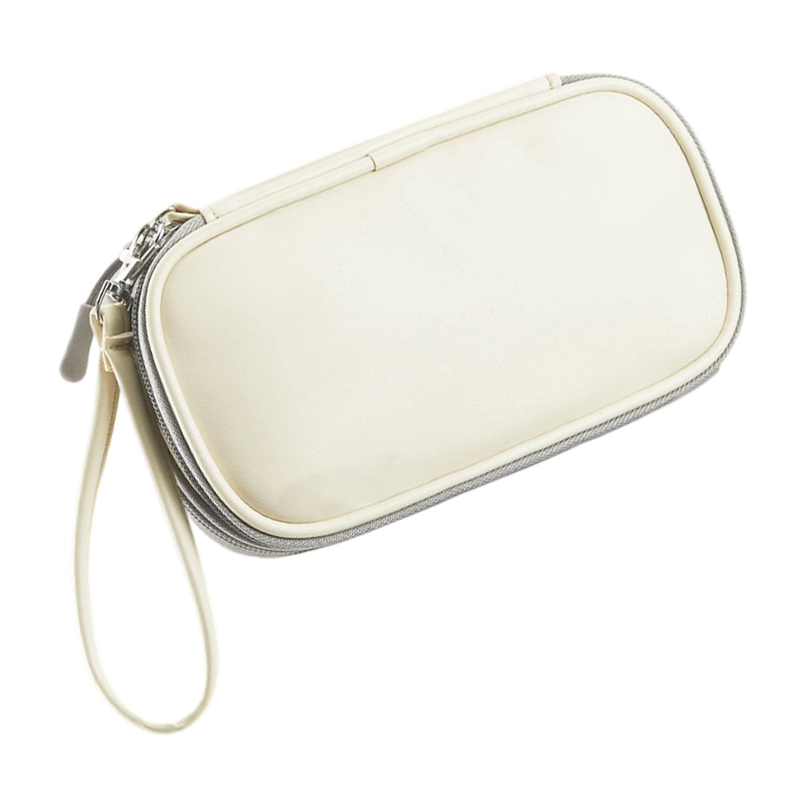 Hsioluted White Layer Travel Cable Organizers Pu Storage Bag For Electronics Accessories Chargers Phones Chargers Cable Organizers