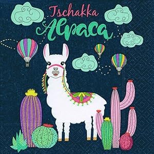 Servietten Tiere Tschakka Alpaca Serwetki 20 sztuk