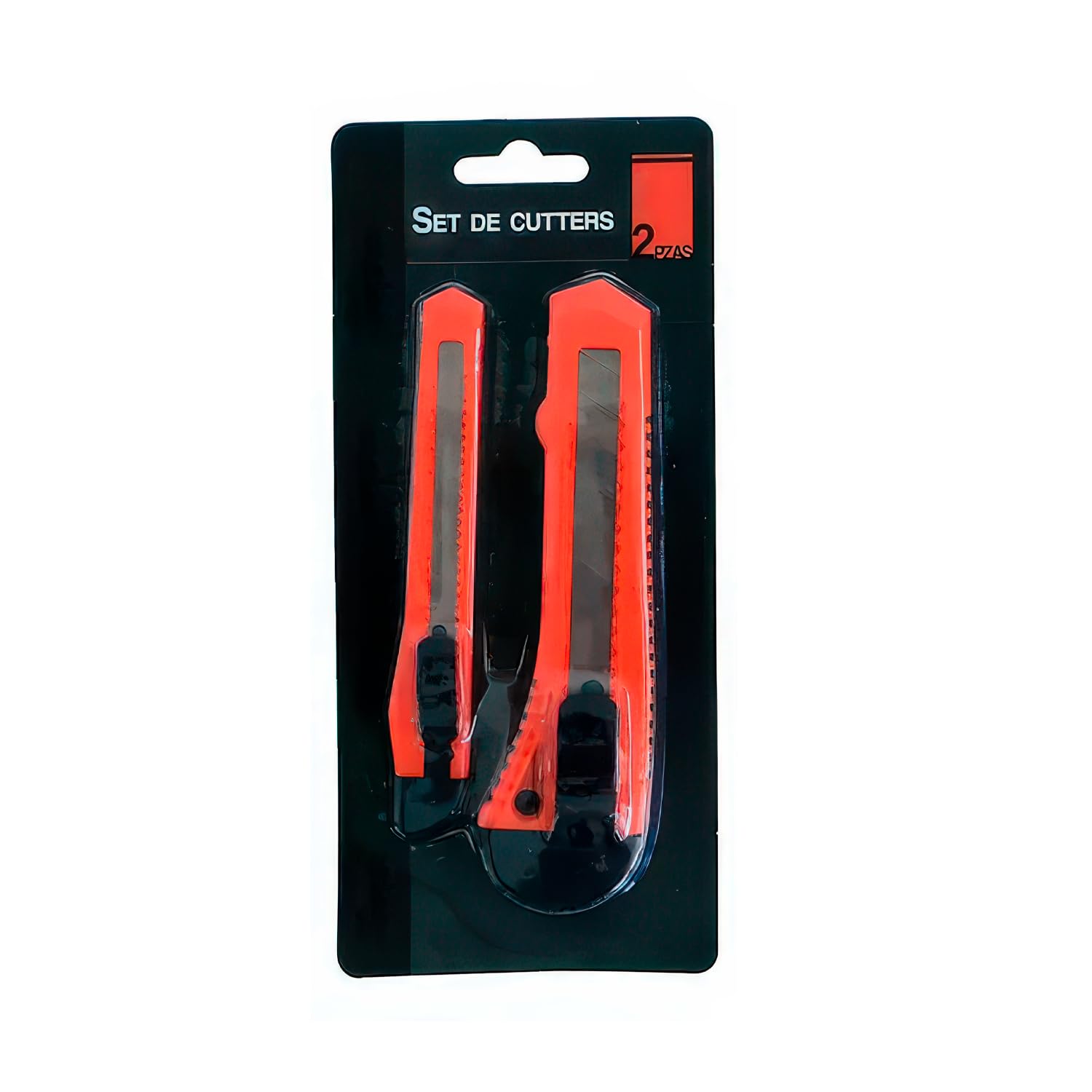 CABLEPELADO Pack of 2 Cutters, Small Plasterboard Tools, Plastic, Professional 18 mm Blade Width, Length of Each Cutter 15 cm, Orange, 2 Units