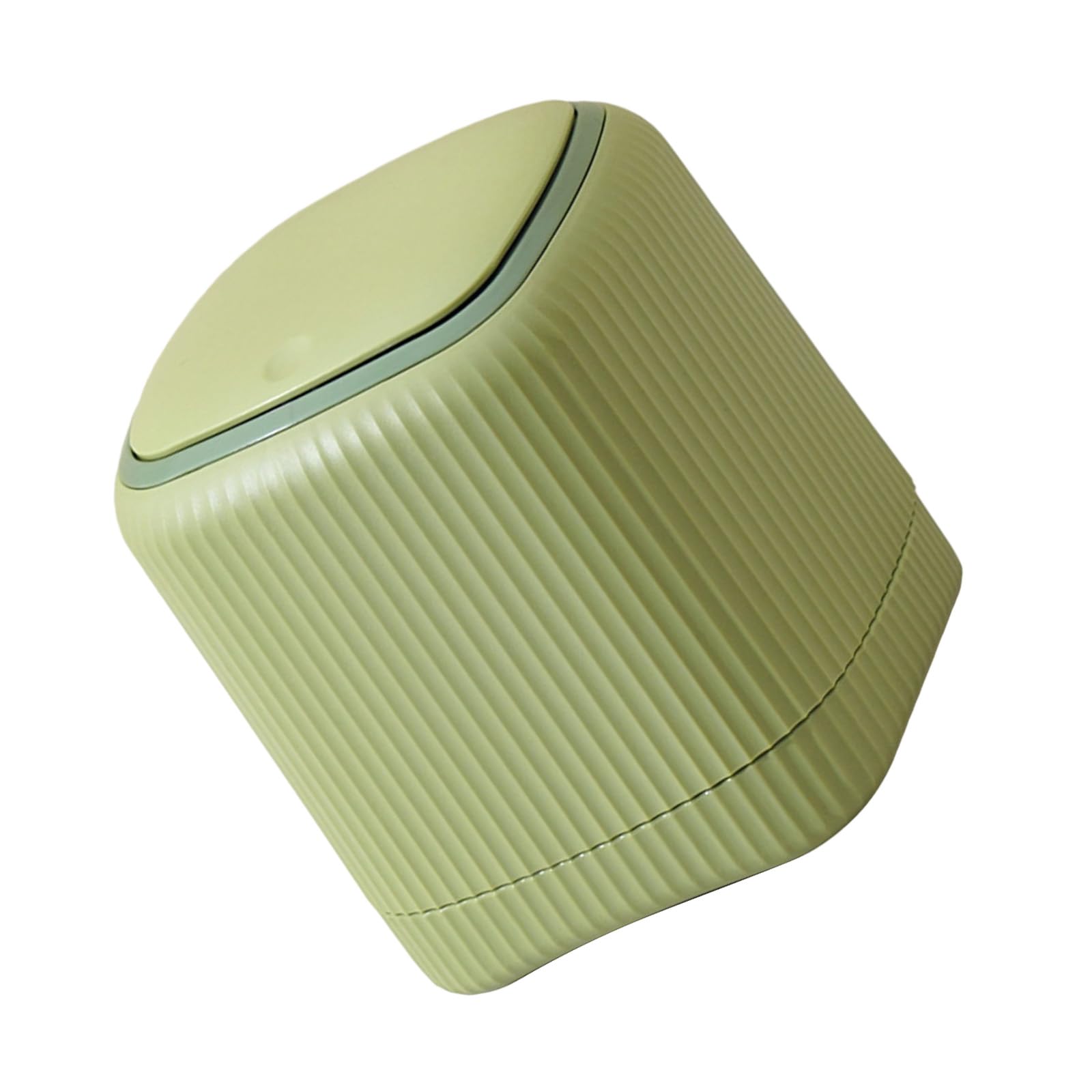 Tsophreniq Portable Small Trash Bin with Securely Lid Control for Car Desk Nightstands Desktop Trash Can