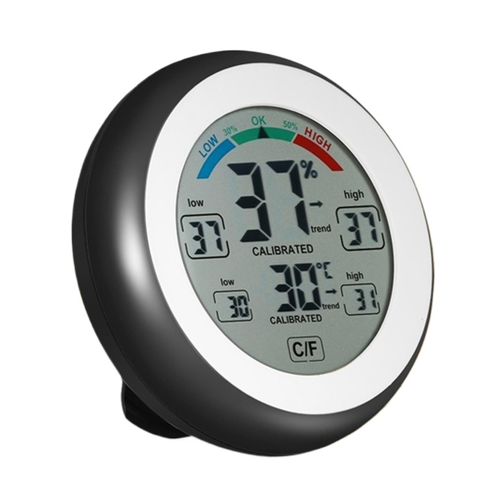 Termohigrómetro con Pantalla táctil LCD, termómetro Digital, higrómetro para Interiores de Coche, Sensor de Temperatura inalámbrico, estación meteorológica para Mantener la Salud
