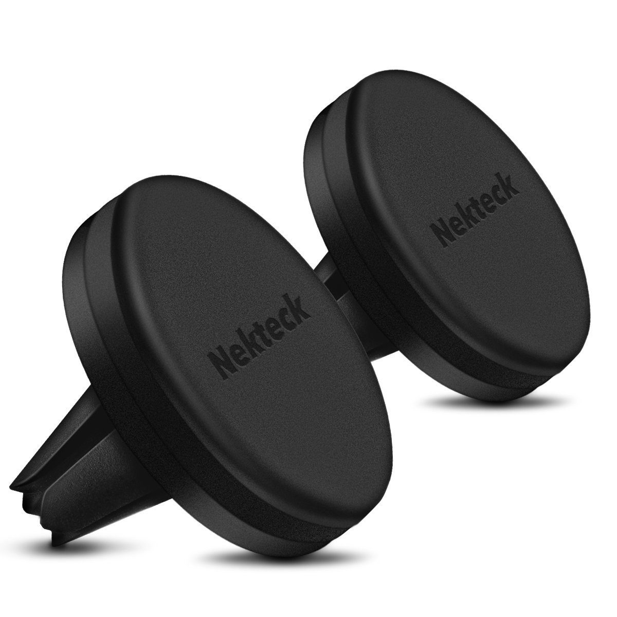 Nekteck Magnetic Car Mount, Magnetic Phone Car Mount Holder for iPhone X/ 8/7/ 6s/ 6 Plus,iPhone 5s/ 5c/ 5, Samsung Galaxy S9/ S8/ S7/ S6, Note 8, LG HTC, Pixel 2 XL and GPS Devices,2 Pack
