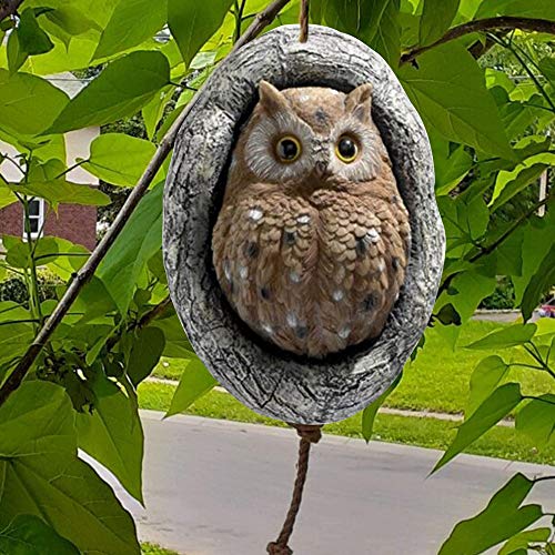 LVOD Decoração de árvore de coruja de desenho animado artesanato decoração com pingente de coruja de