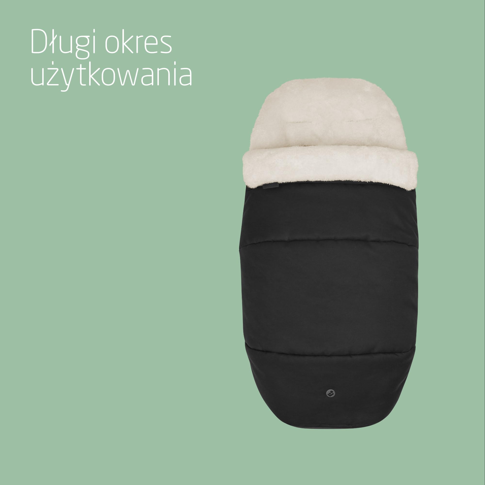Maxi-Cosi 2 w 1 Śpiworek do wózka, wygodny dla stóp, od urodzenia do 3,5 roku, ciepły, polarowy śpiworek dla niemowląt, Black