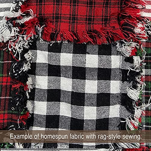 Luxurious White and Black Mini Buffalo Check Cotton Homespun Fabric - Perfect for Crafts and Quilts, Sold by the Yard 3 Luxurious White and Black Mini Buffalo Check Cotton Homespun Fabric - Perfect for Crafts and Quilts, Sold by the Yard - Image 2