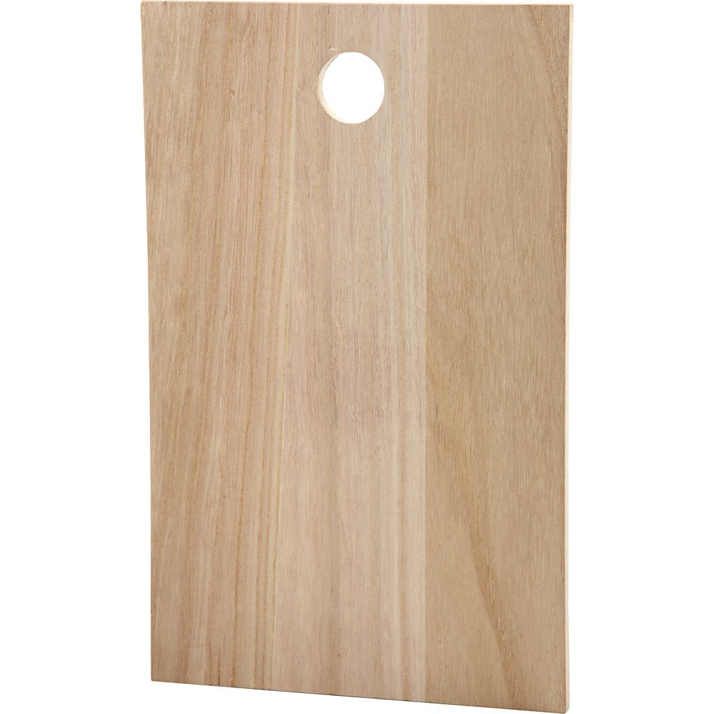 Wooden Plate, size 35x22 cm, thickness 13 cm, Empress Tree, 1pc