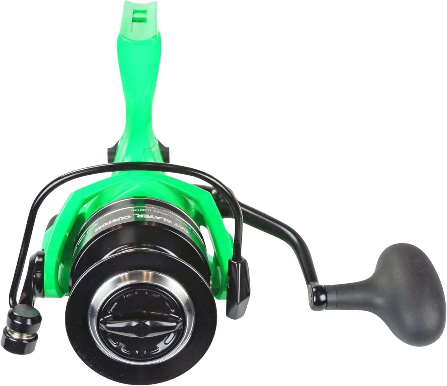 Okuma Cat Slayer Custom 6000 Baitfeeder Reel – Catfish Spinning Reel with Dual Force Drag, Flite Drive System & UV Reactive Neon Green Finish, CSCF-6000NG