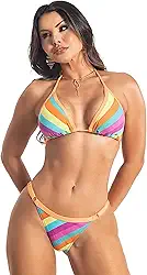 Biquíni De Fita Sensual Eleva Bumbum Com Regulagem Na Calcinha e Bojo Removível