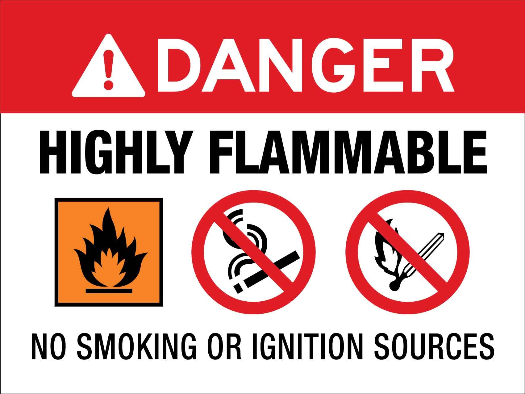 452 Metal Tin Sign 1854 Warning Sign Danger Highly Flammable No Smoking Or Ignition Sources Tough Signs Decorative Tin Plaque For Outdoor Use,Indoor 20X30cm Size 4
