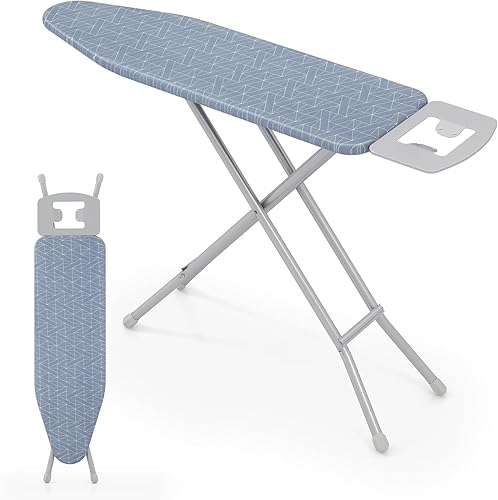 Miniatura 1 de Giantex Tabla de planchar con soporte de hierro, tabla de hierro de acero al carbono de 48 x 13.5 pulgadas con cubierta y almohadilla resistentes al