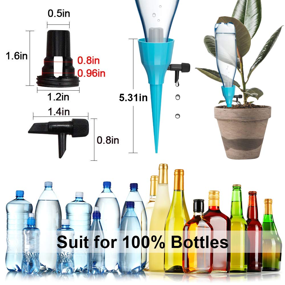 Chasehill Plant Self Watering Spikes Devices, 18 Pack Adjustable Plants