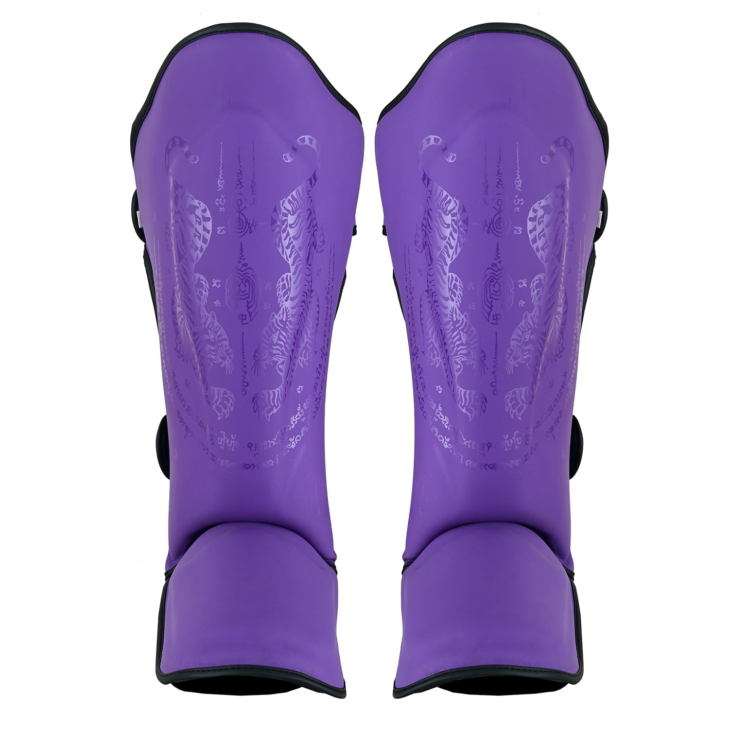 Playwell Matte Purple Ladies "Twin Tiger" Muay Thai Shin Guards - Pair (Small)