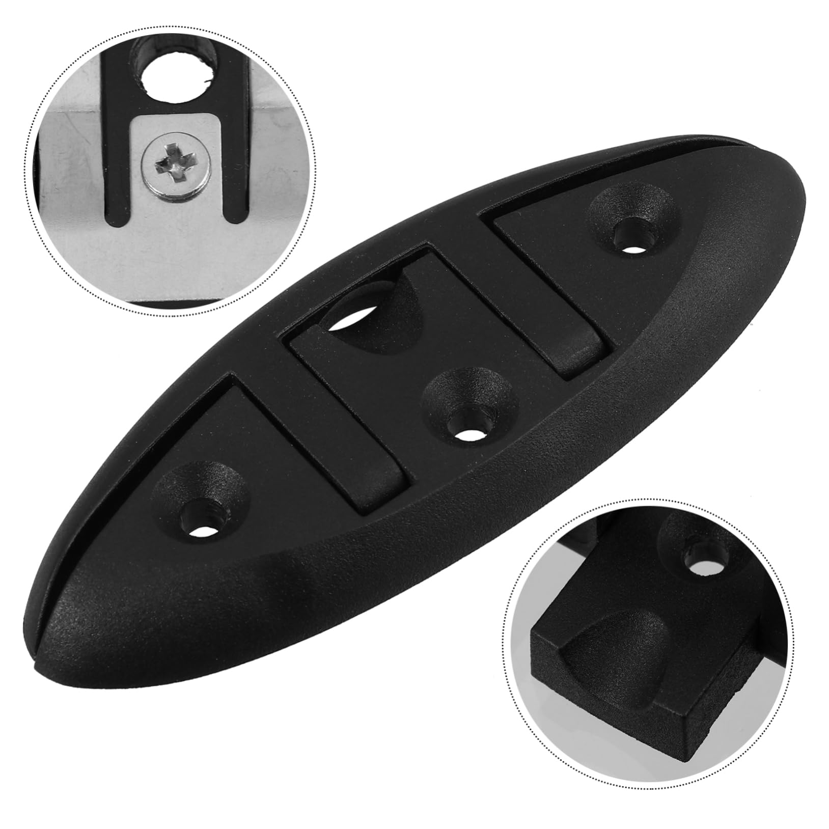 Yardwe 2pcs Boat Bungee Dock Lines Flagpole Cleat Sturdy Nylon Marine Folding Hook for Flag Rope Tying