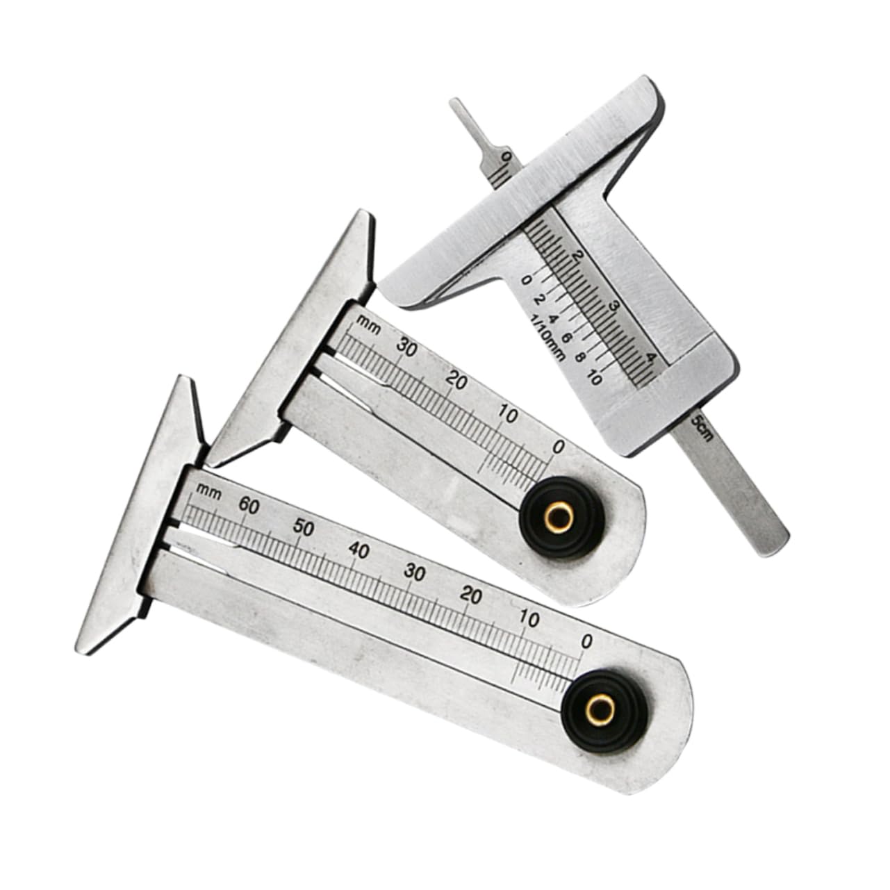 HEMOTON 6pezzi Ruler Inossidabile Per Misurazione Profondità Tread Tyre Strumento Per Pneumatici Facile e Utilizzare Resistente e Portatile