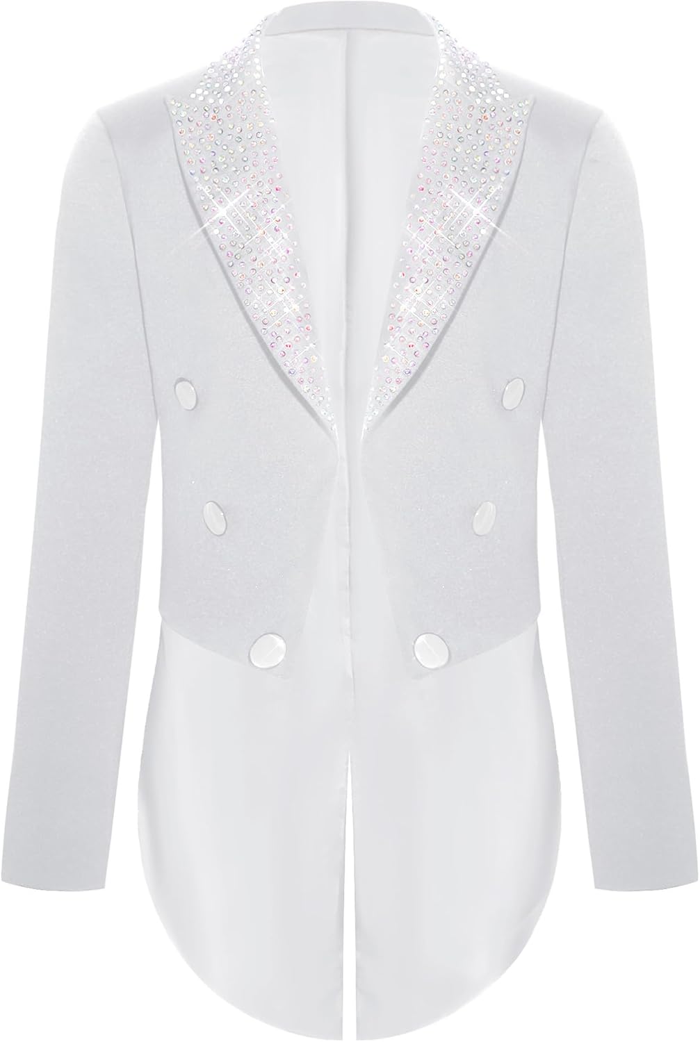 TiaoBug Boys Suit Jacket Tailcoat Swallowtail Formal Dress Jacket Slim Fit Tux Coat Performance Outfits