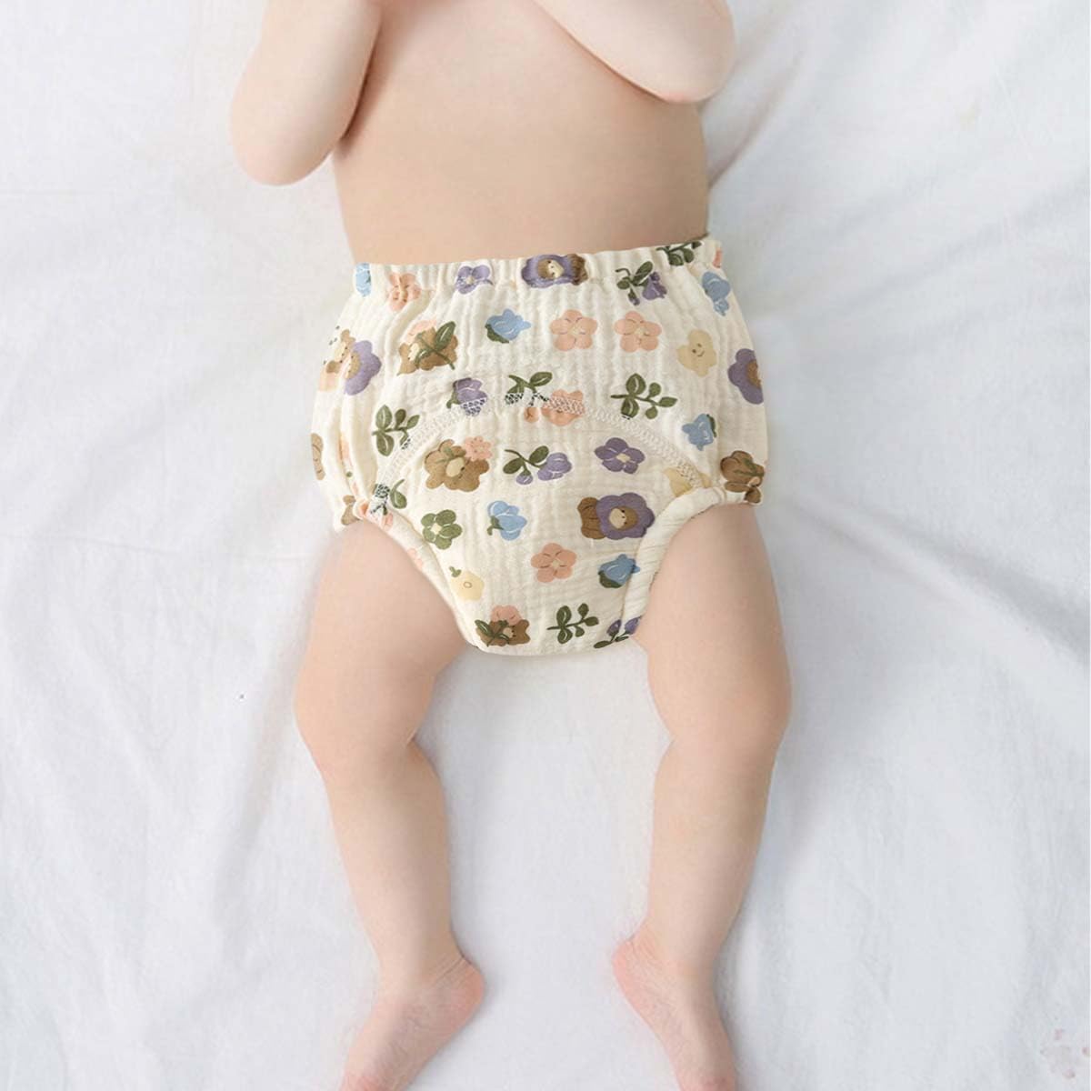 Culotte Apprentissage propreté Fille Garcon，Lot de 5 Coton rembourrées pour bébé propreté Enfant Doux Lavable, 6 Mois-3 Ans