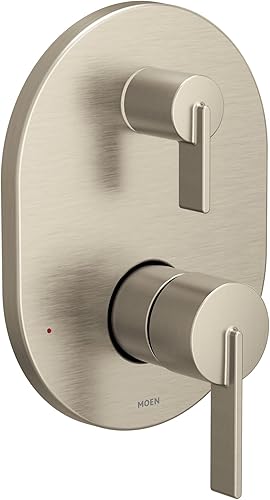 Moen UT3331BN CIA Collection M-CORE Serie 3-3-Manijas de ducha con transferencia integrada, requiere válvula, níquel cepillado