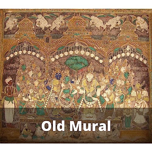 Image of Meenakshi Siva Thirukalyanam Mural (16th century) | Wall decor | Vector art Painting| Madurai| Heritage mural| Hindu Deities| Marriage