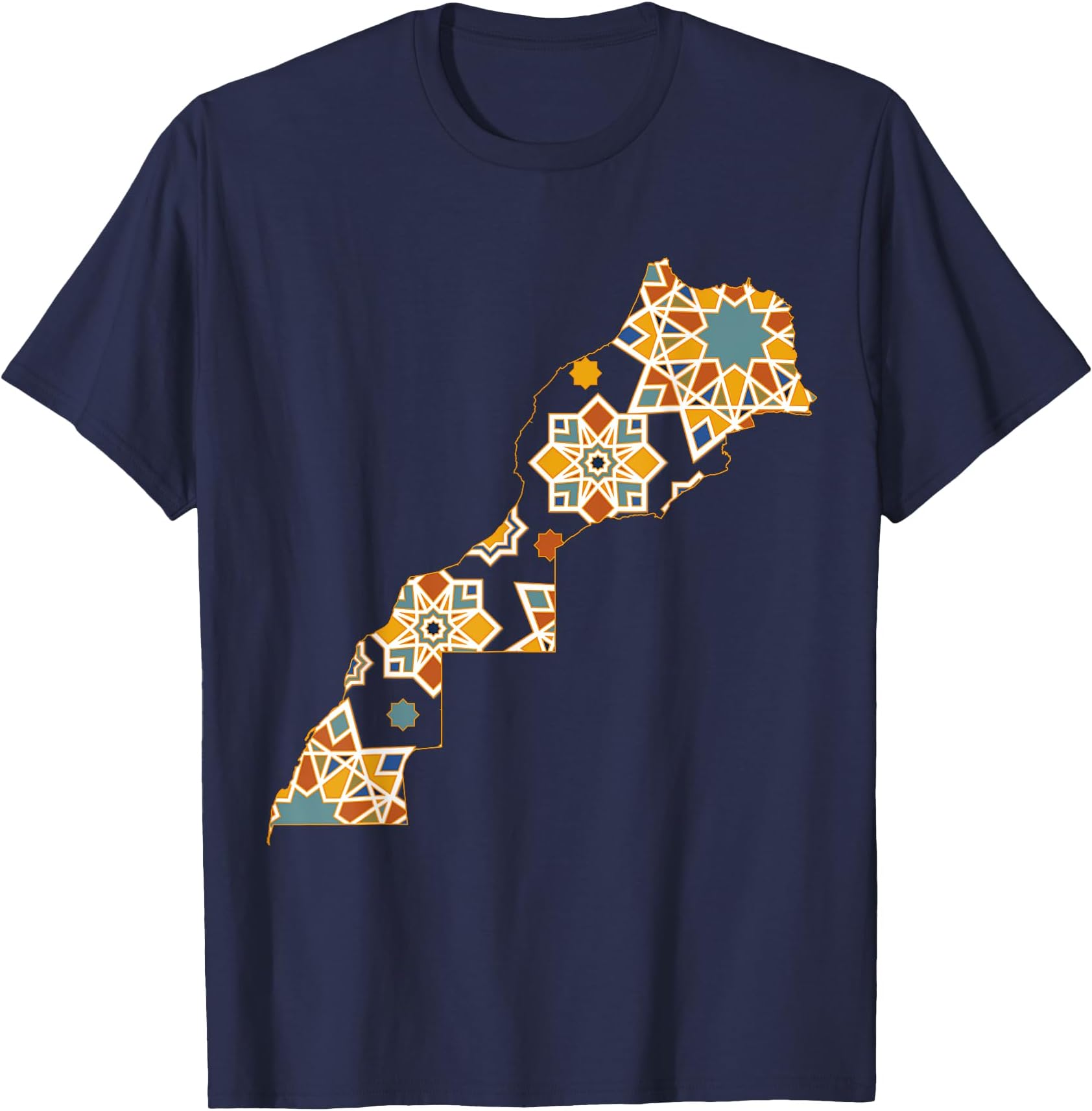 Cadeau Maillot Maroc Héritage Du Maroc ZelligeMap Morocco Morocco Jersey Morocco Zellige Moroccan T-Shirt