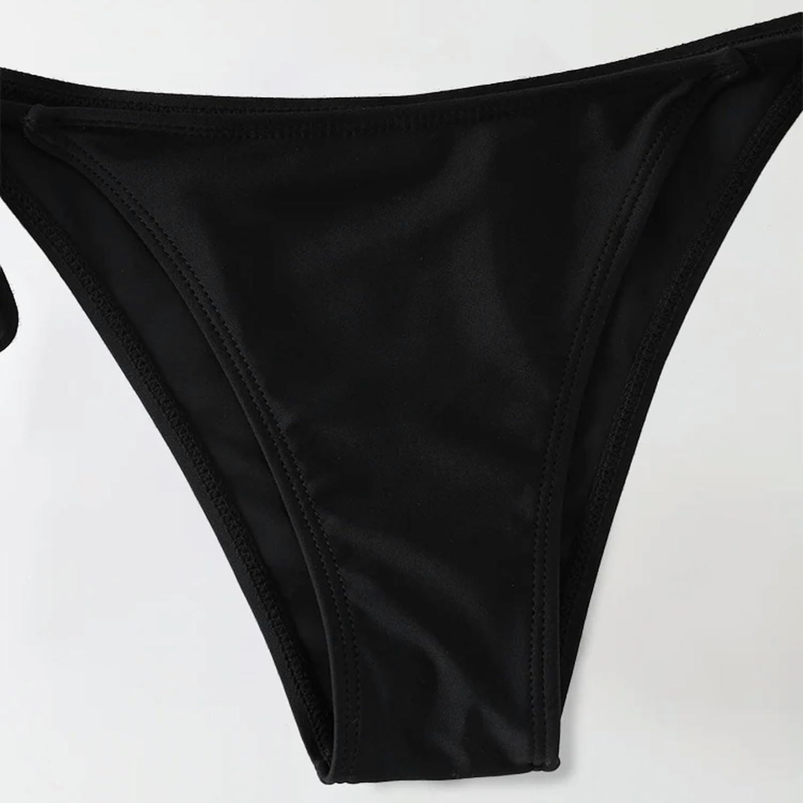 Bikini z poliestru i nylonu | Czarny stabilizator podnoszenia UPF 50 Wakacje na basenie na plaży