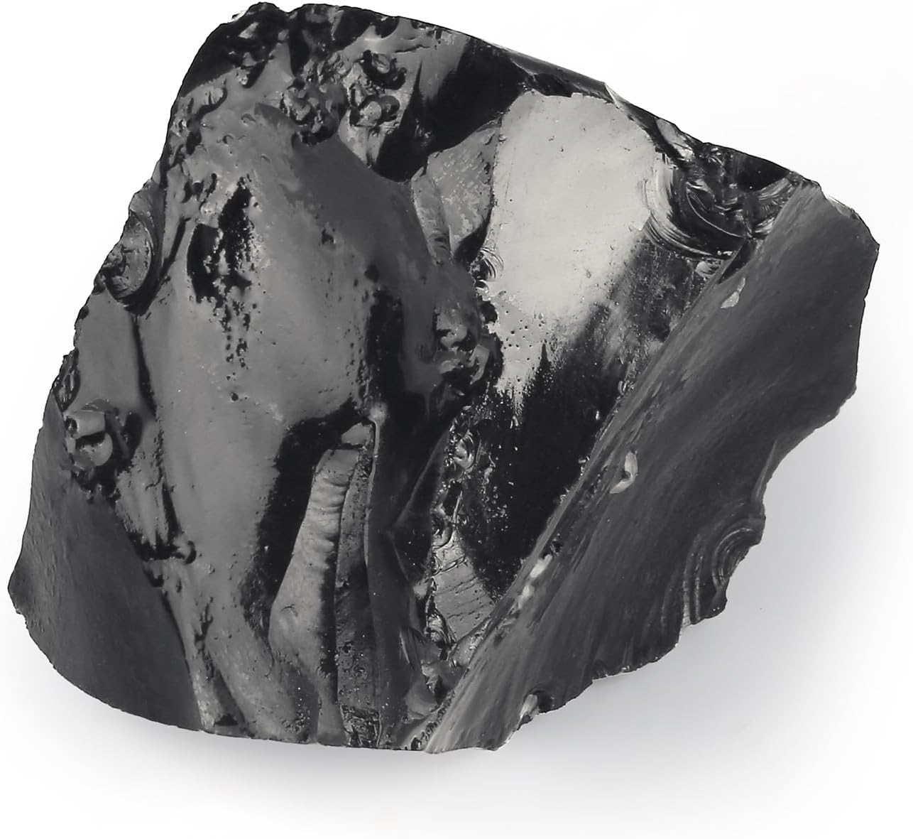XIANNVXI Black Obsidian Crystal,1.77-2.17" Raw Obsidian Stone,Natural Protection Raw Healing Crystal Rock Rough Gemstone for Stone Lovers Beginners Collectors,Witchy Witchcraft Supplies