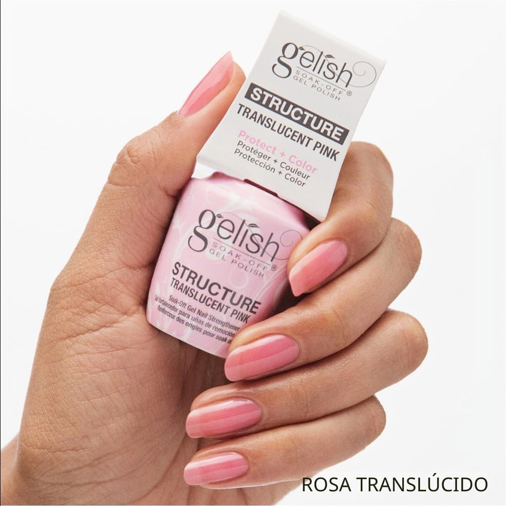 Gelish Soak Off Gel Polish Structure Nail Strengthener Tranlucent Pink 15ml