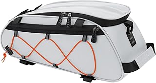 MOSISO Bolsa para portabicicletas con 2 alforjas extraíbles, impermeable para maletero de bicicleta, bolsa de almacenamiento aislada para asiento trasero de bicicleta, bolsa de hombro para sillín de