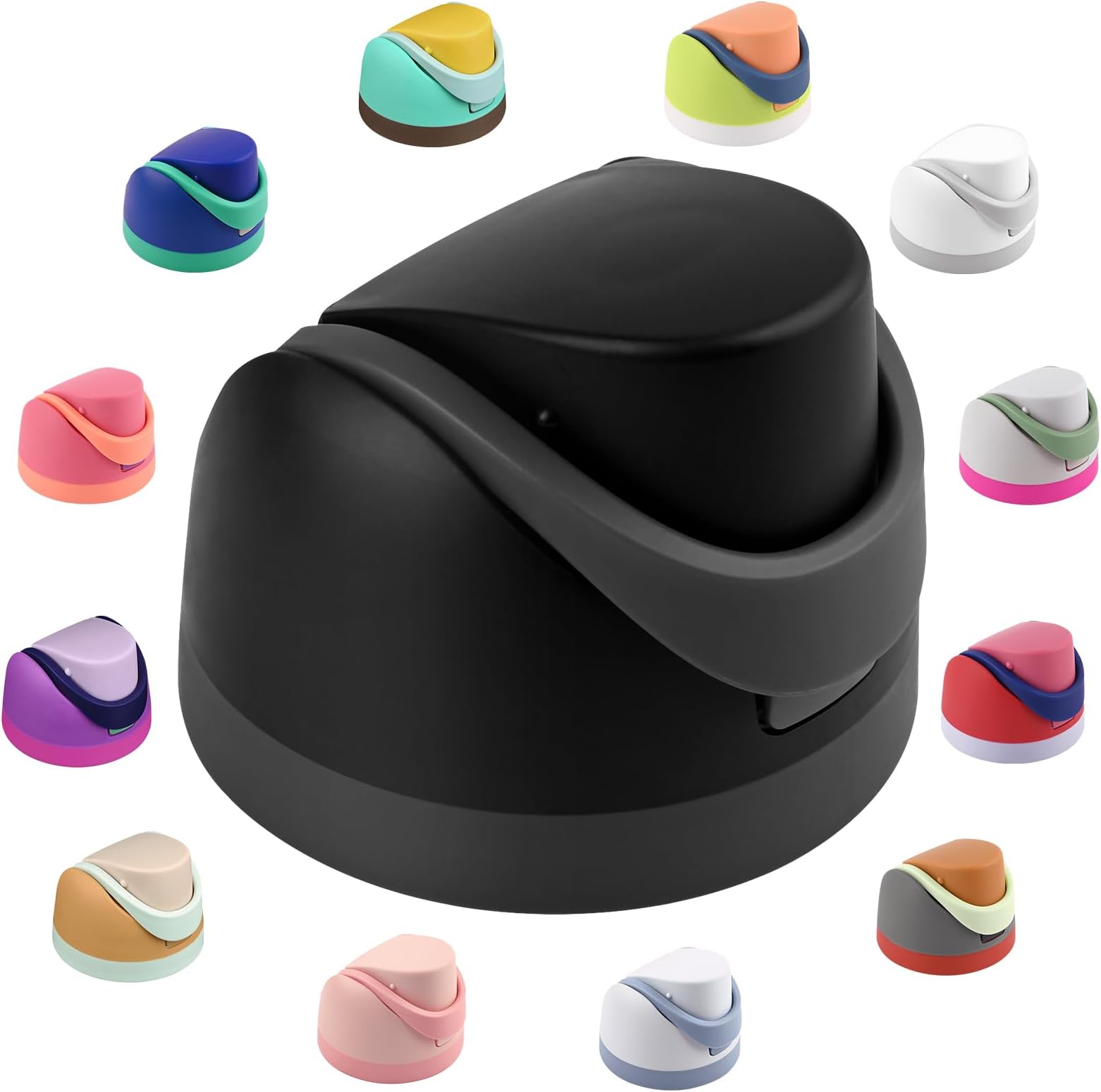 Moukiween Replacement Cap for Owala Freesip Bottle, One Button Water Bottle Top Lid Accessories Compatible with Owala Cup 16oz 24oz 32oz 40oz, BPA-Free, No Water Leakage, Black