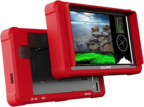 LILLIPUT Monitor de cámara FS5 5.4 pulgadas 60HZ 4K HDMI 2.0 3G 3D-LUT Waveform SDI Video Assist 1920x1200 Full HD con funda de silicona
