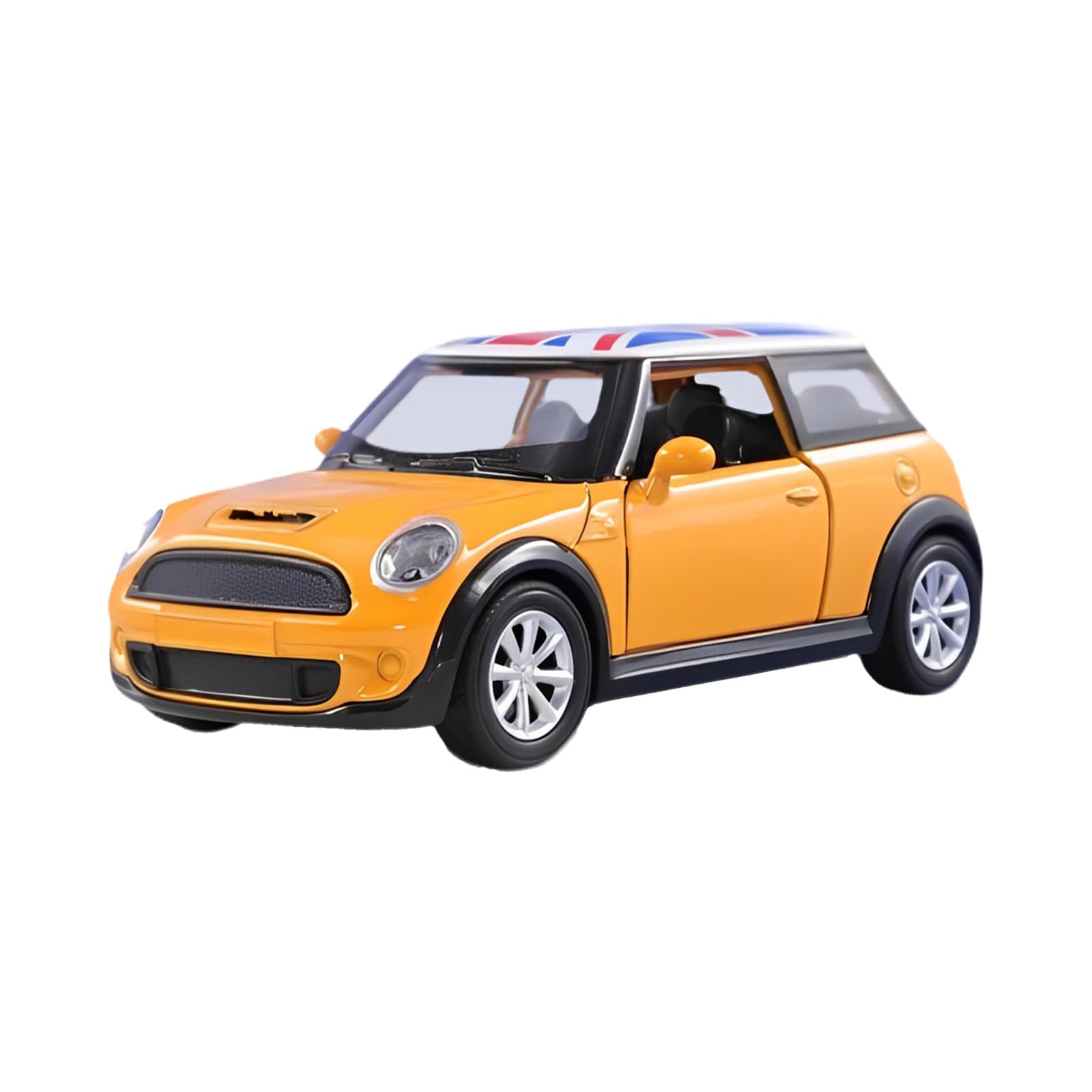 PEBBLE HUG Mini Sports Car with 1: 24 Scale, Super Alloy, Die Cast Model, Ready to Run, Room Decorations Simulation Car Model, Sturdy and Durable Build, Yellow (1 Pcs)