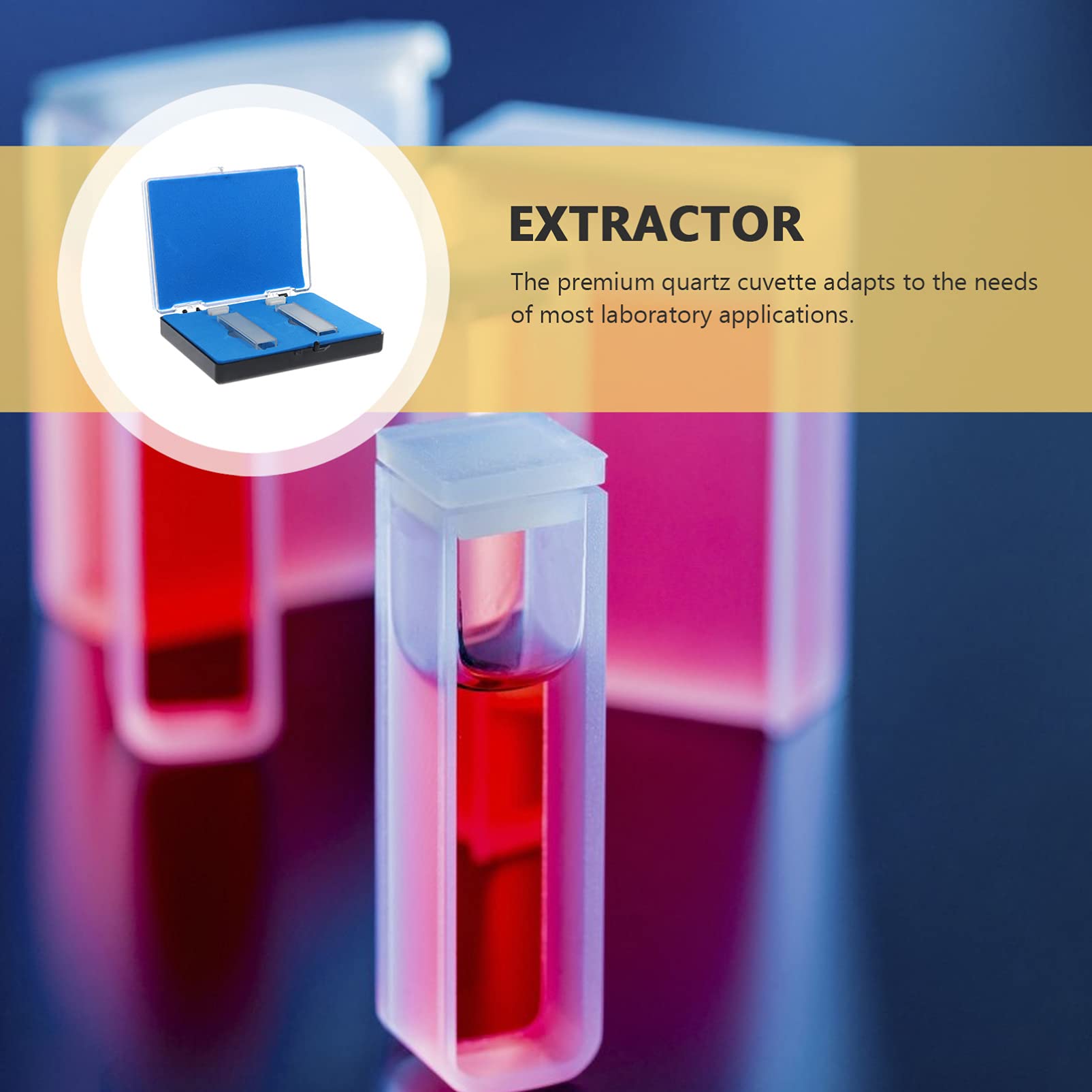 Hemobllo 2pcs Quartz Cuvettes Accurate Reading Cuvette 10mm Length for