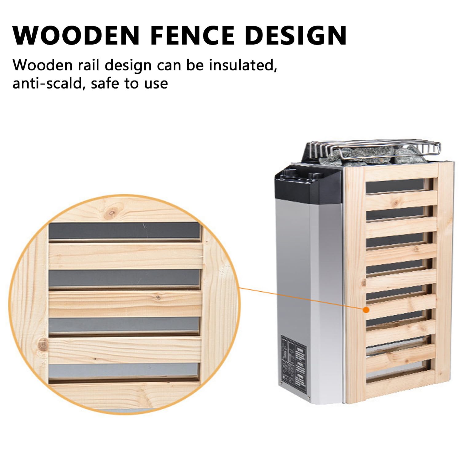 Poêle électrique pour sauna 3,6 kW 220 V acier inoxydable