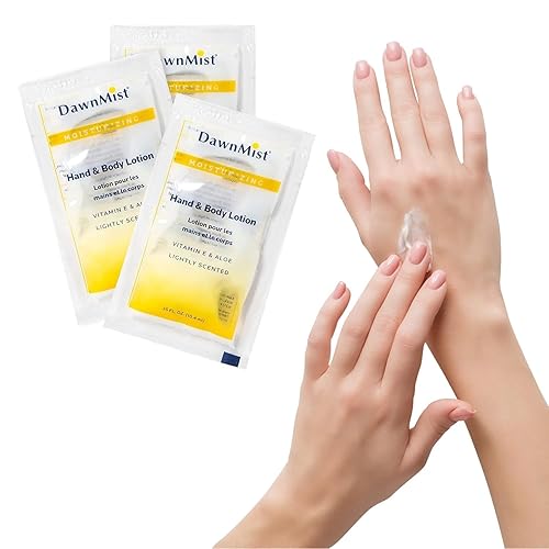 Miniatura 3 de Dukal DawnMist Loción hidratante - Paquete de 100 unidades, manos y cuerpo, aloe y vitamina E, fragancia de coco, 0.35 oz de un solo uso, sin alcohol