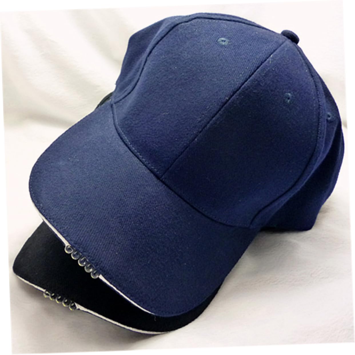 balacoo Lighted Flashlight Baseball Hat Blue LED Cap for Hands Lighting for Camping Jogging and Hunting Durable with Concealed Off Button and Bright LED Beads