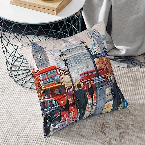 Housses de coussin Londres TOMPPY 40x40 cm pour décoration de canapé et salon