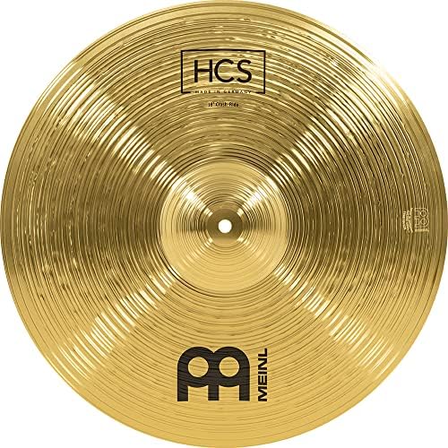 Meinl 18" Crash/Ride Cymbal - HCS Traditional Finish Brass for Drum Set, Made in Germany, 2-YEAR WARRANTY (HCS18CR)