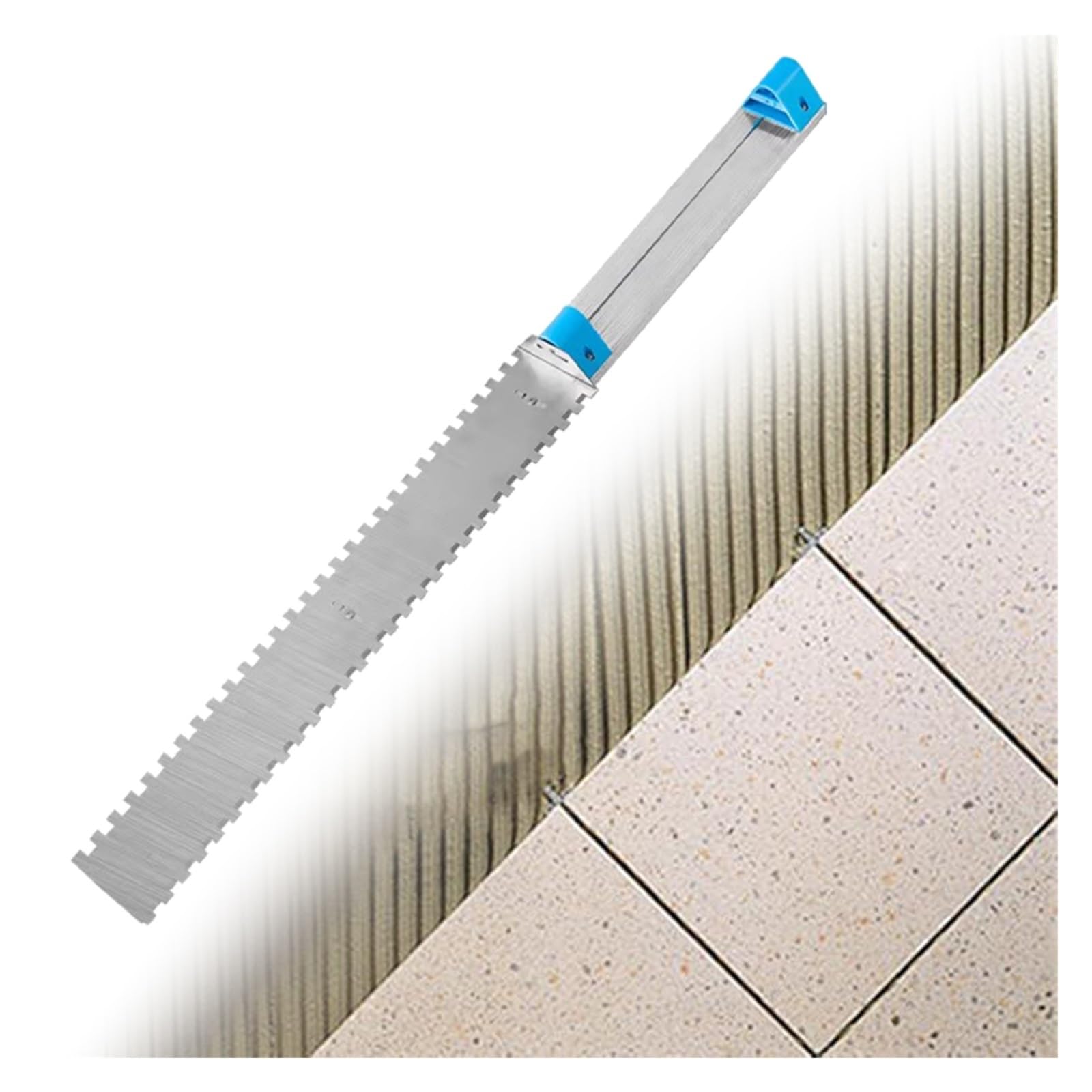 Llana dentada for azulejos, peine de mortero con llana dentada, llana de precisión ajustable for instalación de azulejos de pared y herramienta niveladora.(Blade length 90cm/35.43in)