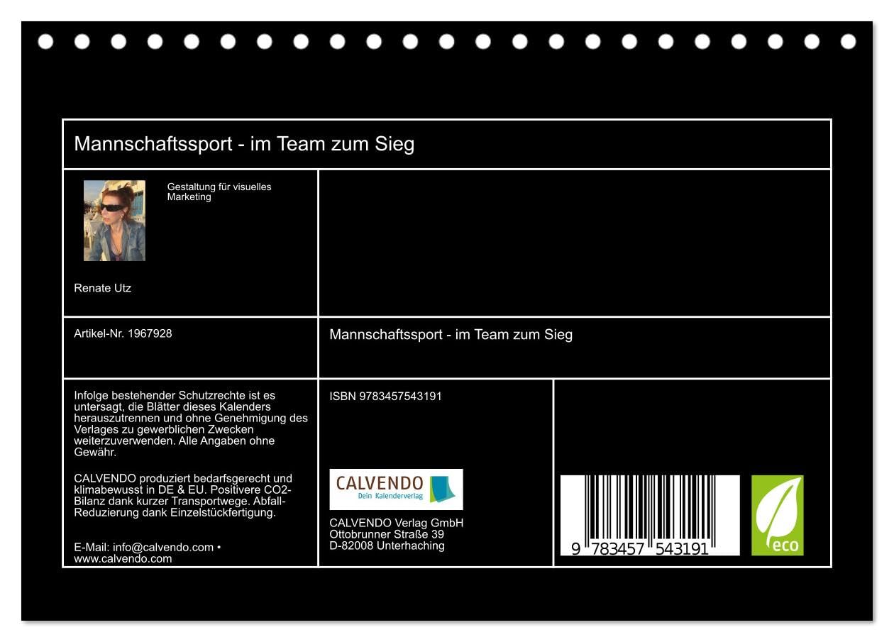 Mannschaftssport - im Team zum Sieg (Tischkalender 2026 DIN A5 quer), CALVENDO Monatskalender: Actionreiche Bilder beliebter Teamsportarten aus aller Welt