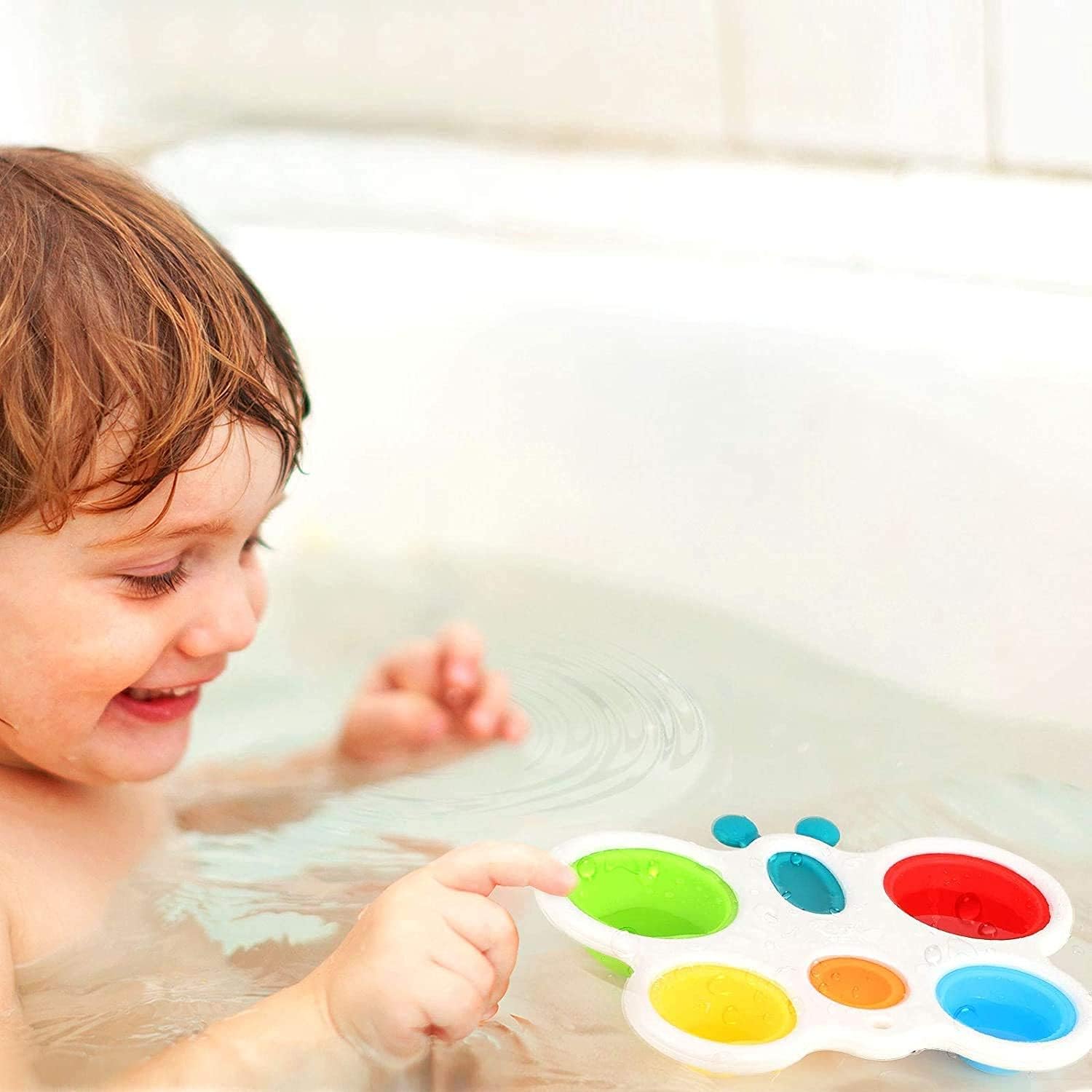 Baby Sensory Toys, Simple Dimple Fidget Toys for Toddlers, Butterfly Dimple Silicone Flipping Board Toys, Fidget Toys Baby Gifts for 6 Months and up, 2 Pack : Toys & Games