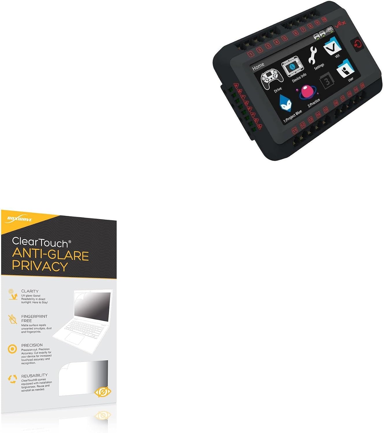 BoxWave Screen Protector Compatible with Vex Robotics V5 Robot Brain (276-4810) - ClearTouch Anti-Glare Privacy (2-Pack), Privacy Screen Protector Flexible Film Anti-Glare