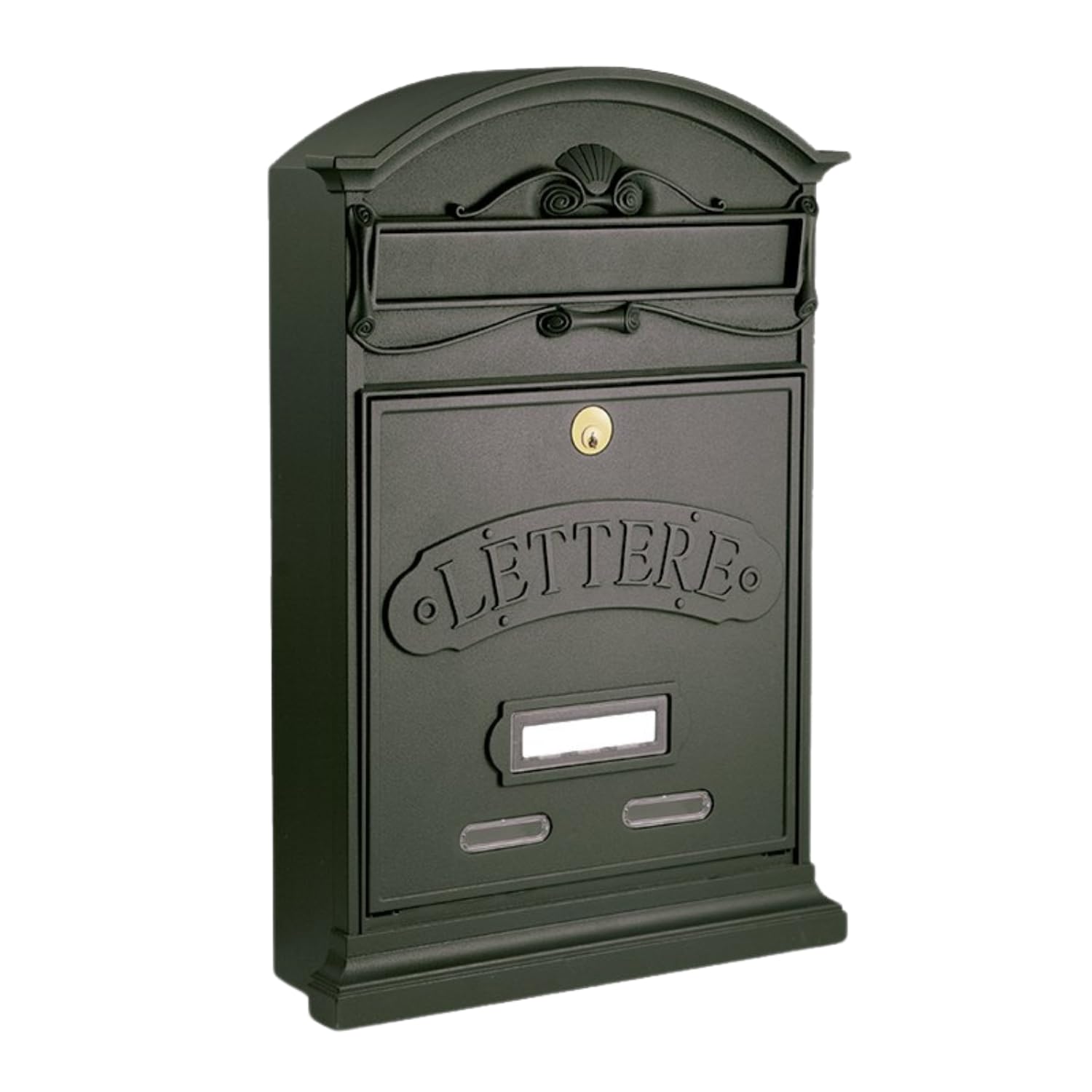 ALUBOX Cassetta Postale Da Esterno 42X27X8,5 Cm Cassetta Posta In Acciaio Zincato Resistente alle Intemperie e Durevole Nel Tempo Cassette Postali Per Esterno Serratura Antiscasso (GHISA)