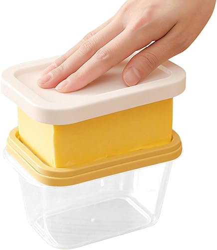 Miniatura 7 de Contenedor cortador de mantequilla, recipiente de queso con tapa, plato de mantequilla con rebanador, recipiente para guardar mantequilla, estuche