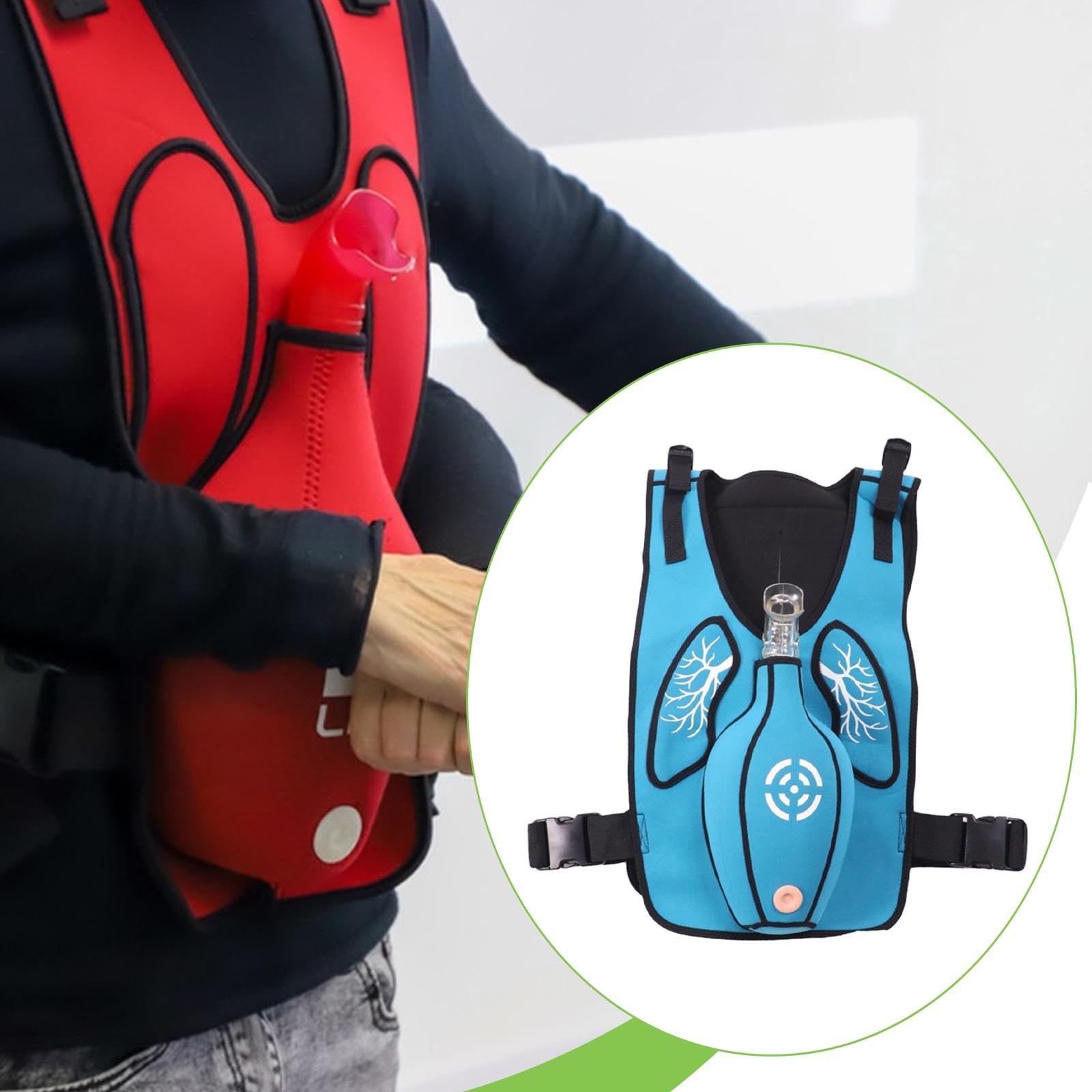 Anti Soffocamento Gilet Heimlich per Addestramento Emergenza Modello Pratica Respiratoria Dispositivi Didattici per Insegnamento Accessori So, Blu per Gli Adulti