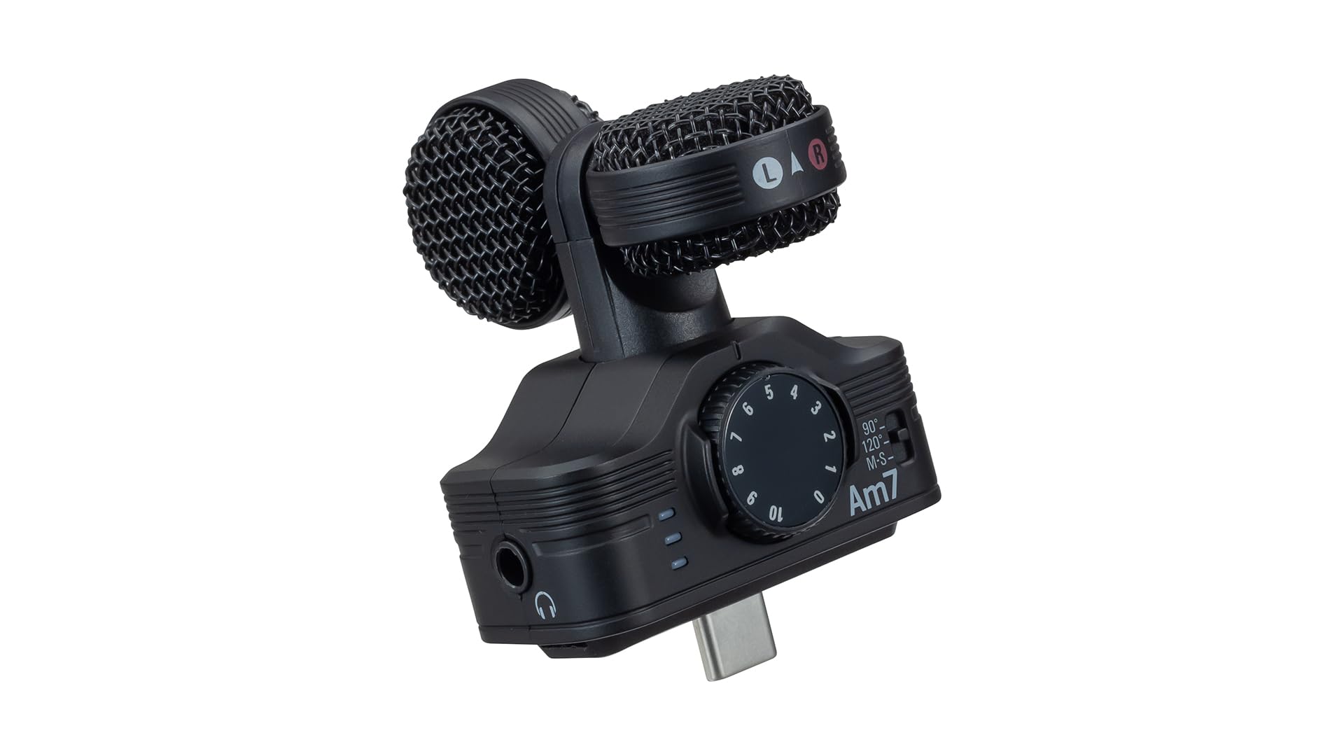 Zoom AM7 MS Stereo Mikrofon für Android – optimierter Stereoklang für Handyvideos und Audioaufnahmen von mobilen Android-Geräten für Videos, Podcasts & Vlogging, Nicht kompatibel mit iPhone