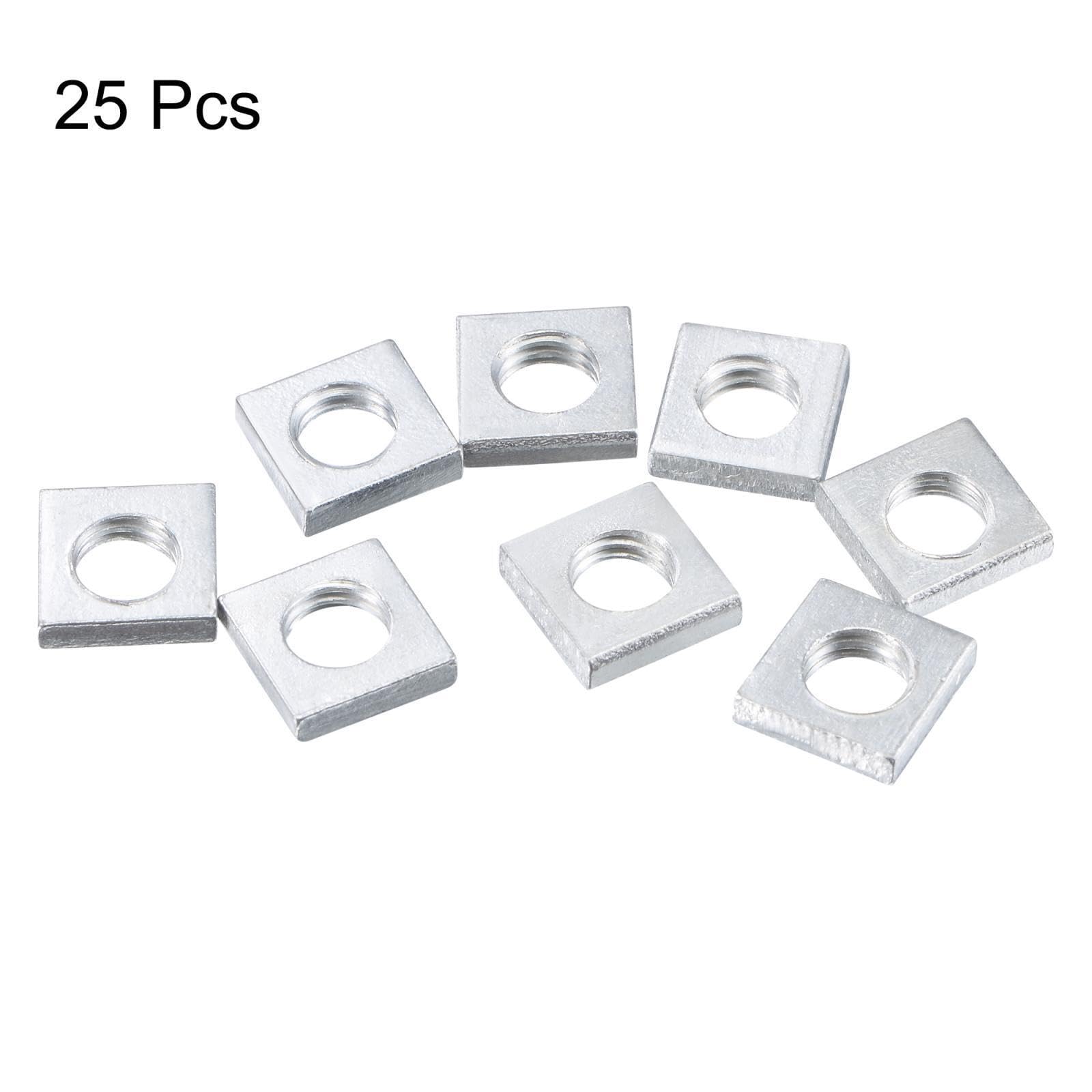 Tool Parts and Accessories Square Nuts M5x8mmx2mm Zinc-Plated Metric Coarse Thread Assortment Kit 25pcs (#CN-140824-14126)