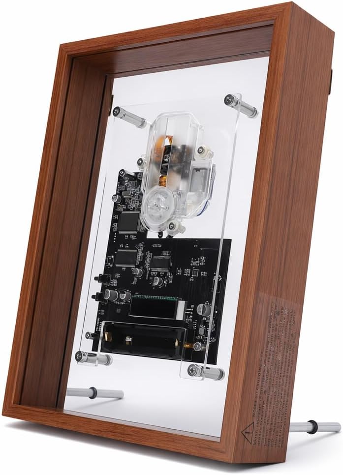 CD Player Photo Frame, Retro Wall Mount CD Player with BT 5.0 AUX Input, Rechargeable for Home Decor Bedroom Living Room