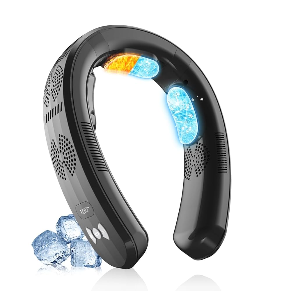 【2025年】ネックファン ペルチェ冷却プレート3カ所 10000mAh大容量 2025年】ネックファン ペルチェ冷却プレート3カ所 10000mAh大