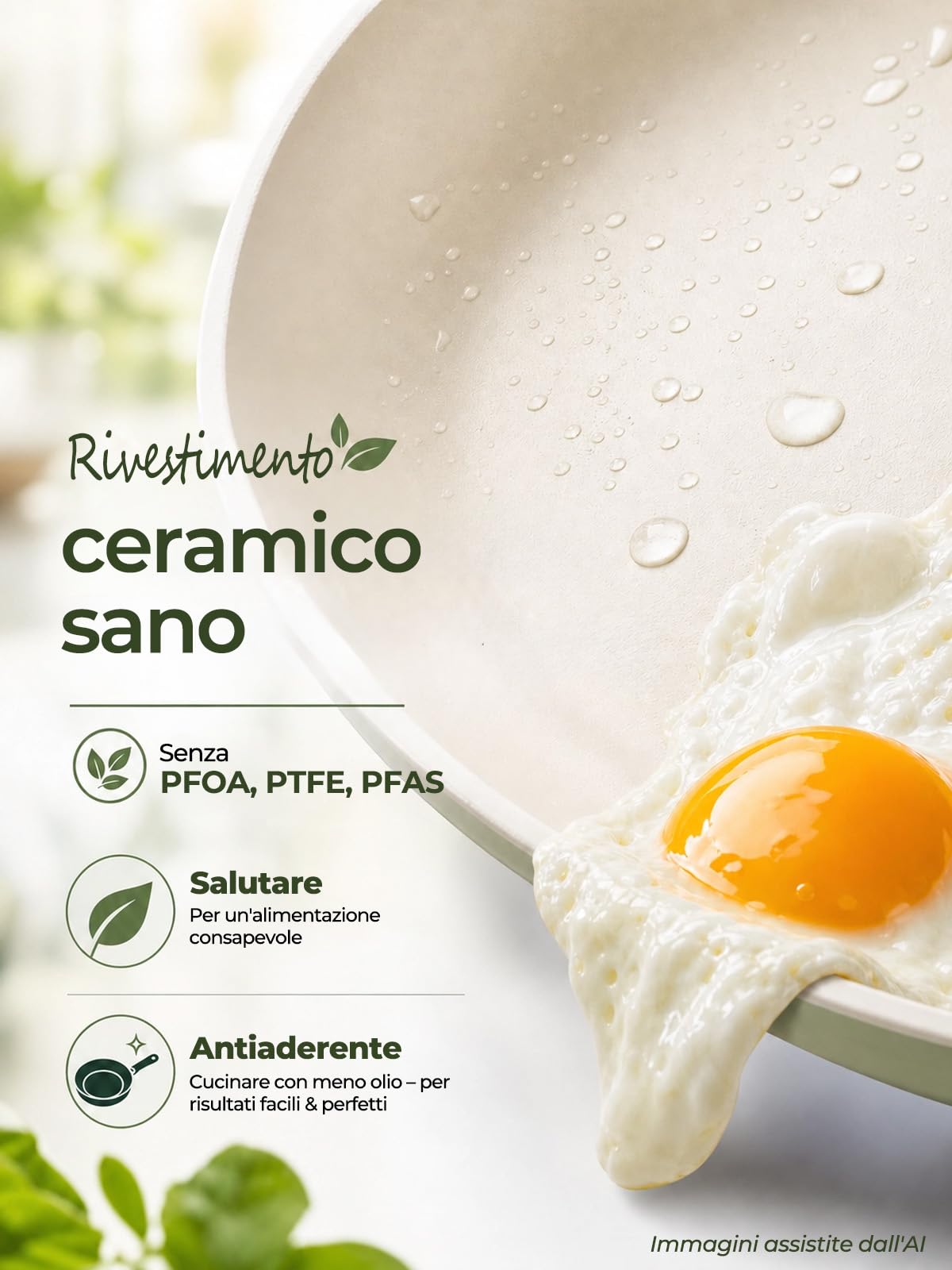 Set pentole antiaderente 17 pezzi - Batteria di cucina con manico removibile - Rivestimento ceramico antiaderente